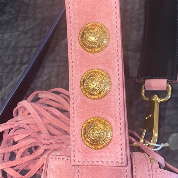 💥SOLD!💥 BALMAIN B-BUZZ BAGUETTE SUEDE BAG - Picture 9 of 11